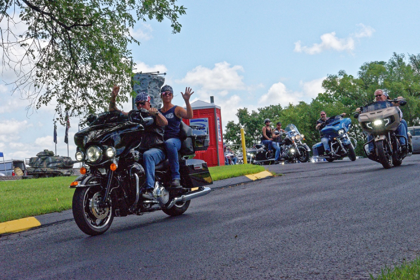 The Rockford riders head south after a fun afternoon.